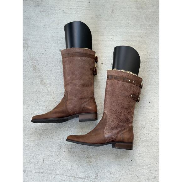 Matisse by Free People Women’s 9M Parker 12929 Brown Distressed Leather Boots - Picture 3 of 9